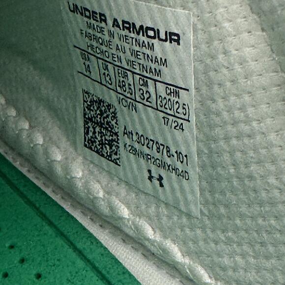 Under Armour Blur Smoke 2.0 MC Football White Silver 3027978-101 Men\'s Size 14 main image 4